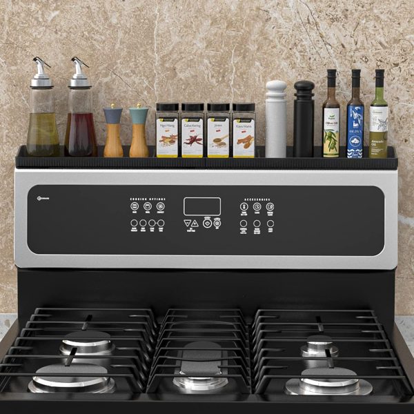 30 Inch Silicone Stove Top Shelf Magnetic for Kitchen Gadgets, Soft Flexible Strong Magnetic Heat Resistant Spice Rack Kitchen Organizer for Over Stove - Image 7