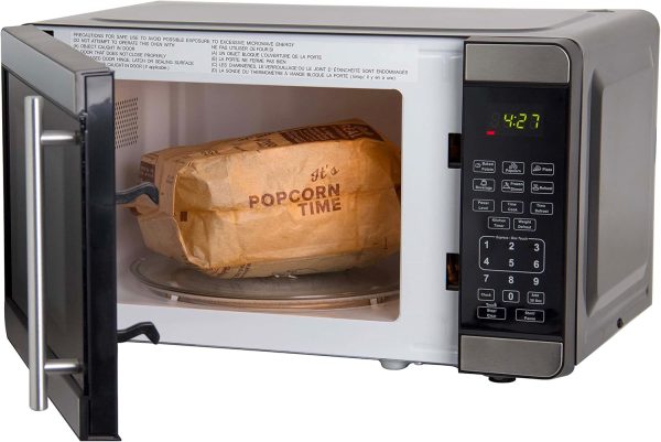 Avanti MT7V3S Microwave Oven 700-Watts Compact with 6 Pre Cooking Settings, Speed Defrost, Electronic Control Panel and Glass Turntable, 0.7-Cu.Ft, Metallic - Image 2