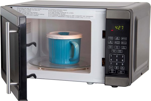 Avanti MT7V3S Microwave Oven 700-Watts Compact with 6 Pre Cooking Settings, Speed Defrost, Electronic Control Panel and Glass Turntable, 0.7-Cu.Ft, Metallic - Image 8