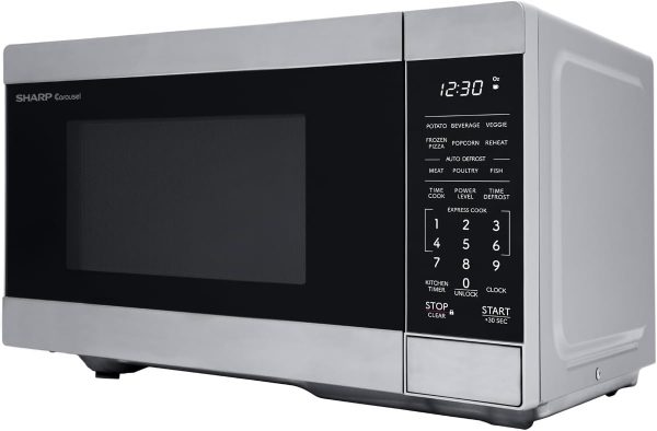 SHARP Compact Countertop Microwave Oven with Removable 10" Carousel Turntable, 700 Watt, 0.7 Cubic Feet, Stainless Steel - Image 5