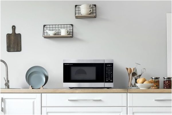 SHARP Compact Countertop Microwave Oven with Removable 10" Carousel Turntable, 700 Watt, 0.7 Cubic Feet, Stainless Steel - Image 7